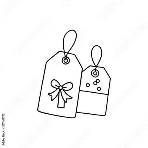 vector illustration of a black tag