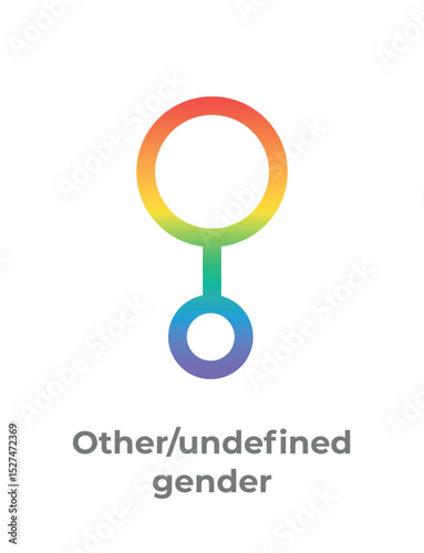 Other, undefined gender, transgender, non-binary, gender-fluid LGBT, LGBTQ, LGBTQIA+ symbols. Gender Sex Line Icon. Rainbow gradient. Pride month. Pride LGBT symbols. LGBTQ plus community festival