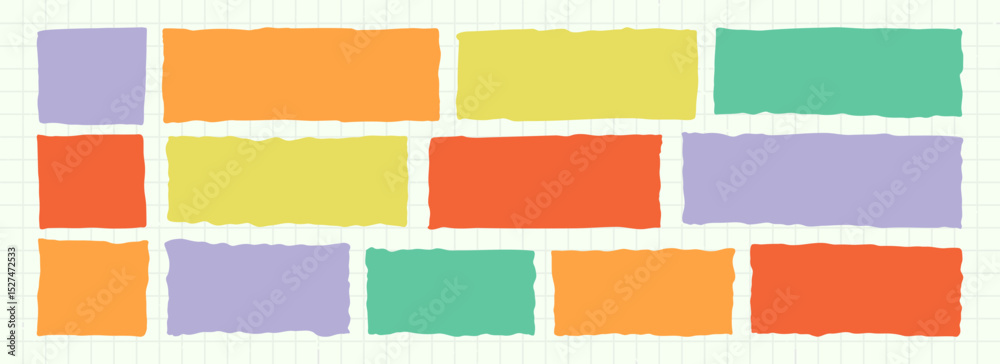 Rectangle shape frames. Irregular text boxes. Brush doodle organic form bg. Vector hand-drawn abstract fun, rough wavy border paper sticker elements, tags, jagged kids line speech bubble background