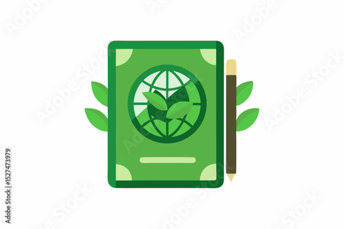 eco passport icon with green seal