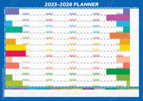  Wall Planner 2025-2026 Academic Year Wall Planner Year Calendar from August 2025 to August 2026 A1 Size Family Calendar