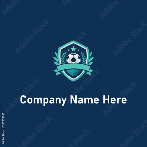 Shield soccer ball logo