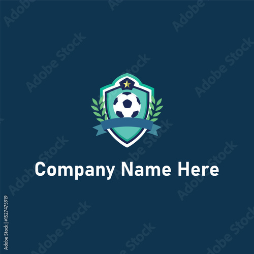 Shield soccer ball logo