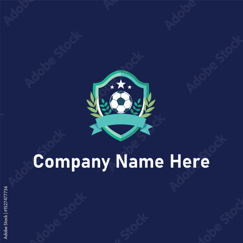 Shield soccer ball logo