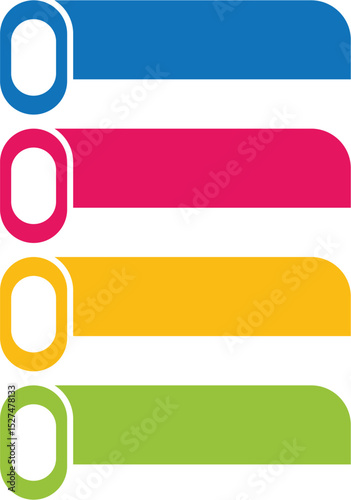 Minimal Rounded Square Timeline Vector in Pastel Gradient Colors