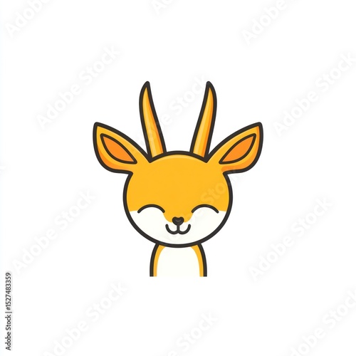 Cute cartoon gazelle (1)