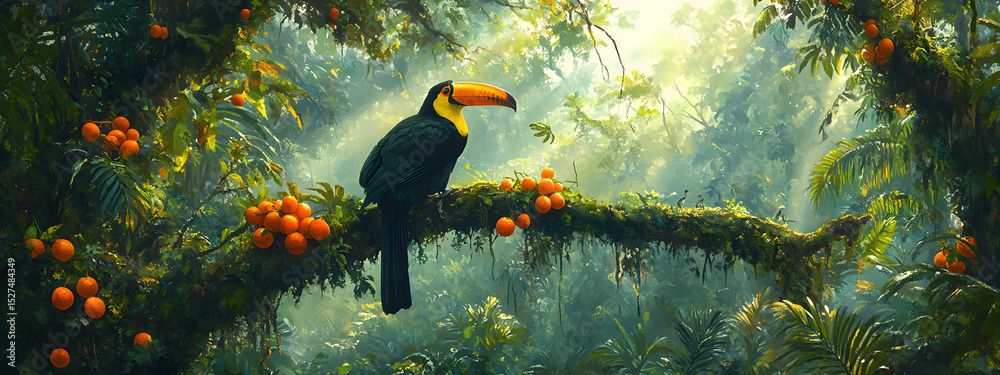 Fototapeta premium Tropical Toucan Perch
