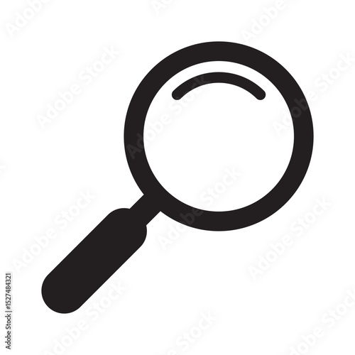 Search icon. Magnifying glass icon, magnifier icon.