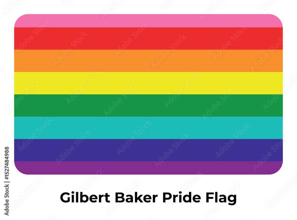 Gilbert Baker Pride Flag. Lesbian, gay, bisexual, and transgender flag. Rainbow pride flag of LGBT organization. Vector illustration Card or banner Flag for LGBT, LGBTQ or LGBTQIA+ Pride. Love freedom Gilbert Baker Pride Flag. Lesbian, gay, bisexual, and transgender flag. Rainbow pride flag of LGBT organization. Vector illustration Card or banner Flag for LGBT, LGBTQ or LGBTQIA+ Pride. Love freedom