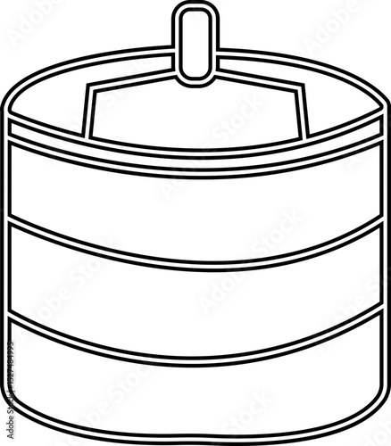 storage tank icon, The cylindrical structure showcases a weathered texture, hinting at a history of storage and industry, Modern outline tank logo concept, vector design template elements icons,