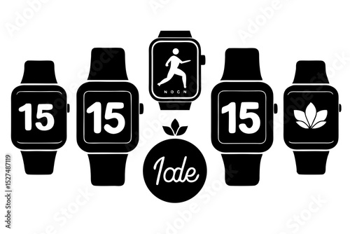 Smartwatch collection fitness mindfulness and time tracking