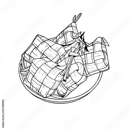 silhouette image of KETUPAT