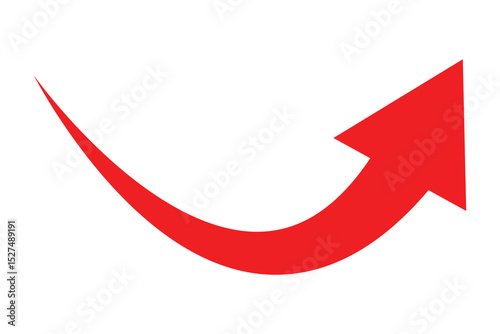 red arrow icon on white background. flat style. arrow icon for your web site design, logo, app, UI. Direction symbol. Arrow symbol . Vector illustration.
