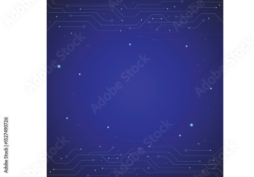 Blue Digital Circuit Board Background