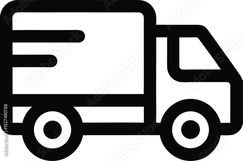 Delivery Truck Icon for Logistics and Transport Services