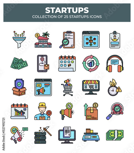 Startup Icons: Collection of 25 Essential Startup Icons