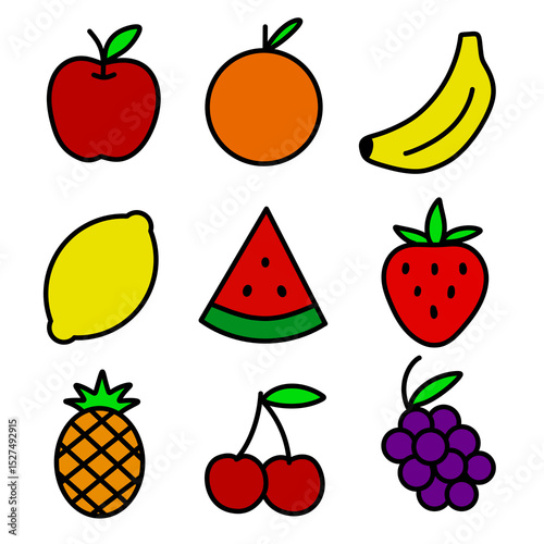 set of fruits