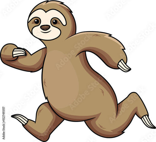 Cute Sloth Running Vector Image