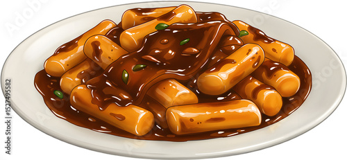 떡볶이 - tteokbokki. Generative AI