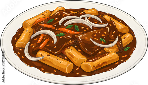 떡볶이 - tteokbokki. Generative AI