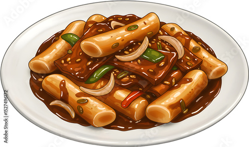 떡볶이 - tteokbokki. Generative AI