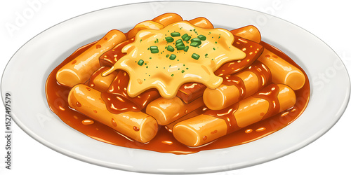 떡볶이 - tteokbokki. Generative AI