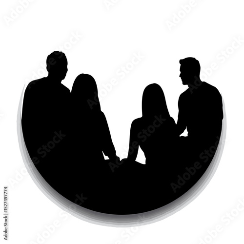 Diverse group sharing support in a circle, emotional connection