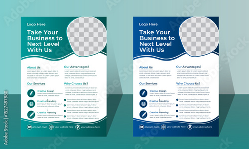 A bundle of 10 different colors a4 flyer template, modern business flyer template, abstract business flyer and creative design, IT company flyer and editable vector template design perfect business.