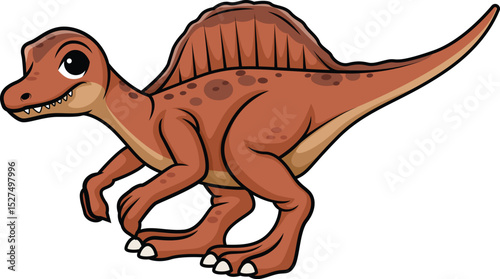 Cute Spinosaurus Dinosaur Vector Image