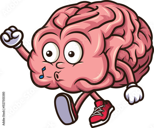 Relaxed Brain Character Vector Image