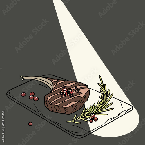 a piece of fresh goat meat