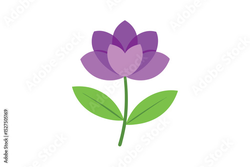 Lilac flower in soft botanical hand drawn floral illustration style vector art illustration