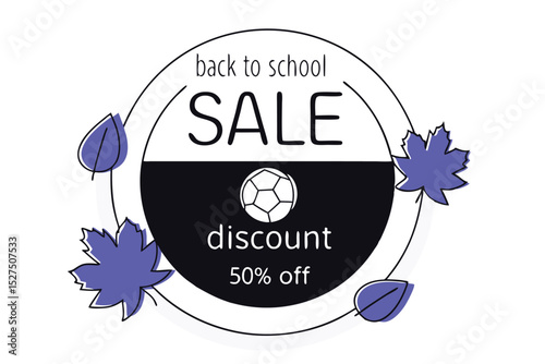Back to school sale design featuring discount and special offer promotion
