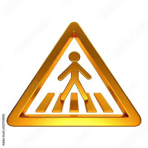 pedestrian crossing warning sign | Pedestrian Crossing Warning Sign 3d | Caution Pedestrian Sign | Traffic Safety Symbol