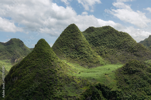 Dong Van karst plateau landscape in Ha Giang province of northern Vietnam