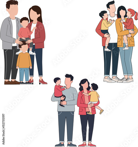 Families with Children Illustration