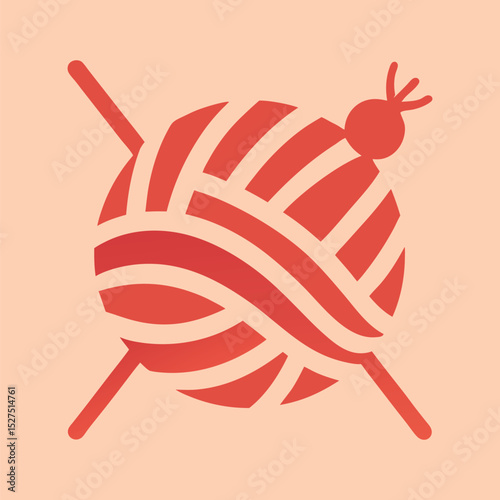 Knitwear Logo with Yarn Ball and Cozy Design