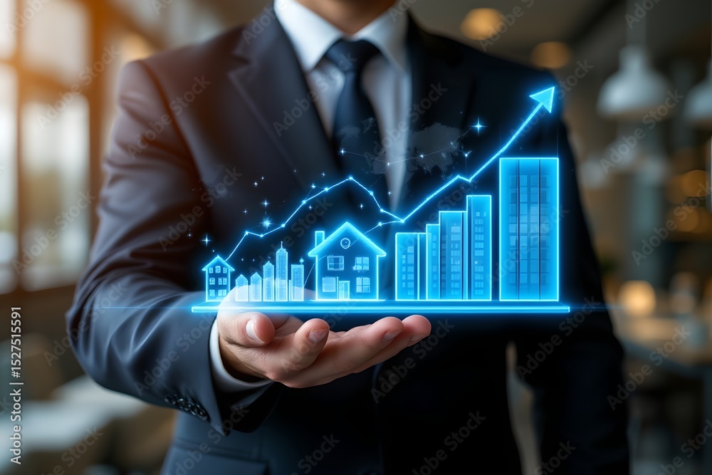 Investment growth strategies for real estate business meeting infographic visualization modern office environment professional perspective financial concepts Investment growth strategies for real estate business meeting infographic visualization modern office environment professional perspective financial concepts
