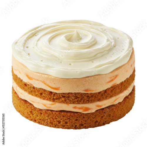 Delicious layered cake with creamy frosting, displayed on a clean surface, perfect for celebrations