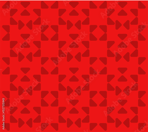 Red Geometric Pattern Background Seamless Repeating Texture with Triangles