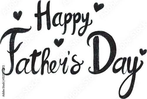 Cute Crayon Textured Elements Happy Father Dad-themed Designs