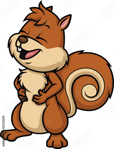 Squirrel Character Laughing Vector Image