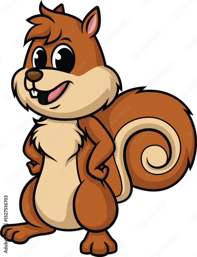 Smiling Squirrel Character Vector Image Smiling Squirrel Character Vector Image