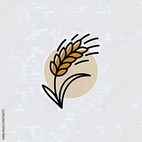 vector illustration of a wheat
