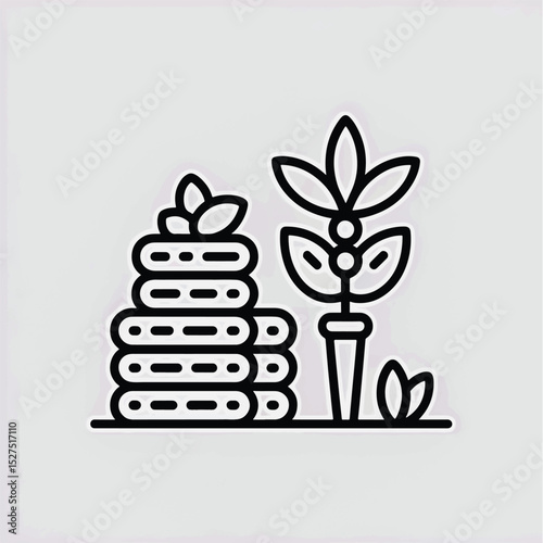 Stack of Coffee Beans A Transparent Background Vector Illustration
