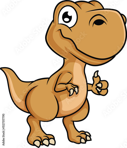Cute T-Rex Dinosaur Vector Image