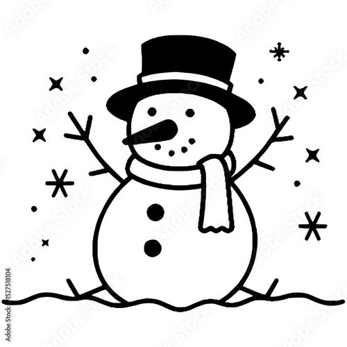 lustig.weihnachtsbild – Der coolste Schneemann im Dorf