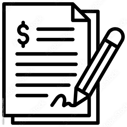 Loan Agreement line icon