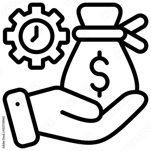 Debt Management line icon