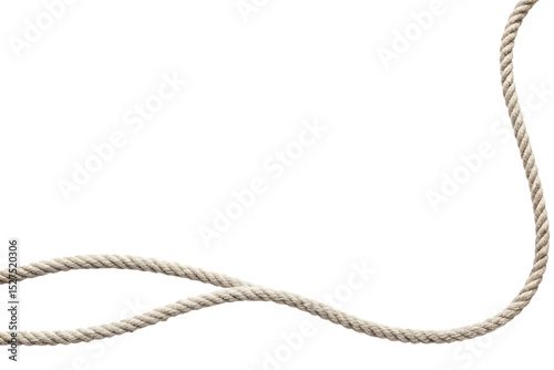 Natural fiber rope curve isolated on a white background png